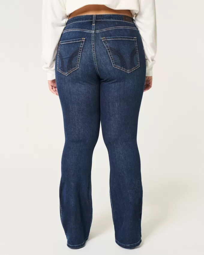Curvy High-Rise Dark Wash Flare Jeans,Curvy High-Rise Dark Wash Flare Jeans