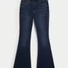 Curvy High-Rise Dark Wash Flare Jeans,Curvy High-Rise Dark Wash Flare Jeans