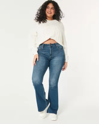 Curvy High-Rise Medium Wash Flare Jeans,Curvy High-Rise Medium Wash Flare Jeans Curvy High-Rise Medium Wash Flare Jeans,Curvy High-Rise Medium Wash Flare Jeans