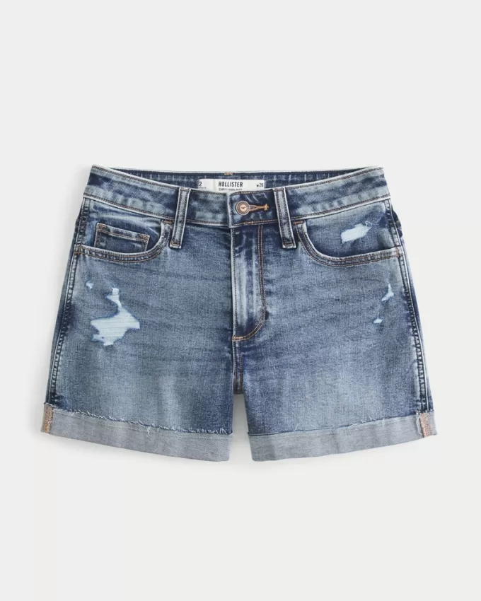 Curvy High-Rise Ripped Dark Wash Denim Shorts 3″,Curvy High-Rise Ripped Dark Wash Denim Shorts 3″ Curvy High-Rise Ripped Dark Wash Denim Shorts 3″,Curvy High-Rise Ripped Dark Wash Denim Shorts 3″