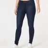 Curvy Low-Rise Dark Wash Super Skinny Jeans,Curvy Low-Rise Dark Wash Super Skinny Jeans