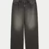 Curvy Low-Rise Washed Black Baggy Jeans,Curvy Low-Rise Washed Black Baggy Jeans