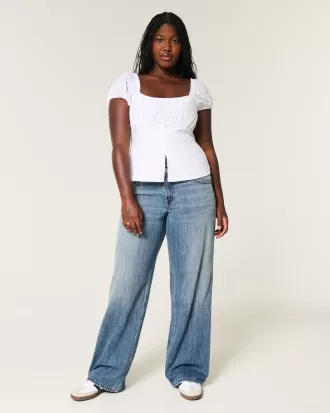 Curvy Mid-Rise Medium Wash Baggy Jeans,Curvy Mid-Rise Medium Wash Baggy Jeans Curvy Mid-Rise Medium Wash Baggy Jeans,Curvy Mid-Rise Medium Wash Baggy Jeans