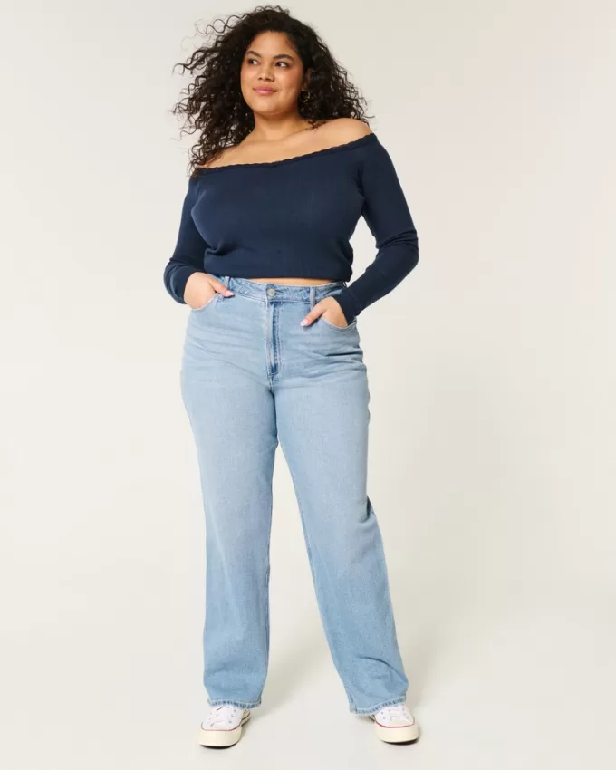 Curvy Ultra High-Rise Medium Wash Dad Jeans,Curvy Ultra High-Rise Medium Wash Dad Jeans