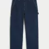 Dark Wash Baggy Painter Jeans,Dark Wash Baggy Painter Jeans
