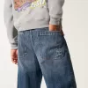 Dark Wash Logo Embroidery Super Baggy Jeans,Dark Wash Logo Embroidery Super Baggy Jeans Dark Wash Logo Embroidery Super Baggy Jeans,Dark Wash Logo Embroidery Super Baggy Jeans