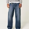 Dark Wash Logo Embroidery Super Baggy Jeans,Dark Wash Logo Embroidery Super Baggy Jeans Dark Wash Logo Embroidery Super Baggy Jeans,Dark Wash Logo Embroidery Super Baggy Jeans