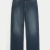 Dark Wash Logo Embroidery Super Baggy Jeans,Dark Wash Logo Embroidery Super Baggy Jeans Dark Wash Logo Embroidery Super Baggy Jeans,Dark Wash Logo Embroidery Super Baggy Jeans
