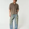 Distressed Greased Medium Wash Baggy Jeans,Distressed Greased Medium Wash Baggy Jeans Distressed Greased Medium Wash Baggy Jeans,Distressed Greased Medium Wash Baggy Jeans