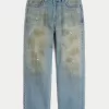 Distressed Greased Medium Wash Baggy Jeans,Distressed Greased Medium Wash Baggy Jeans Distressed Greased Medium Wash Baggy Jeans,Distressed Greased Medium Wash Baggy Jeans
