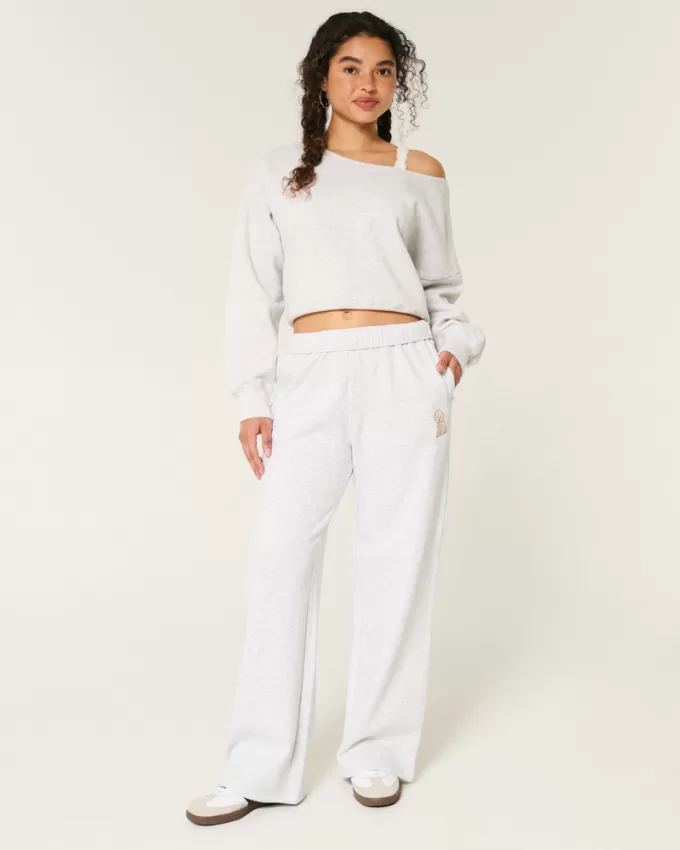 Dog Graphic Wide-Leg Sweatpants,Dog Graphic Wide-Leg Sweatpants Dog Graphic Wide-Leg Sweatpants,Dog Graphic Wide-Leg Sweatpants