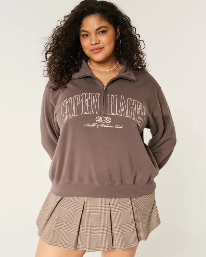 Easy Copenhagen Graphic Half-Zip Sweatshirt,Easy Copenhagen Graphic Half-Zip Sweatshirt Easy Copenhagen Graphic Half-Zip Sweatshirt,Easy Copenhagen Graphic Half-Zip Sweatshirt