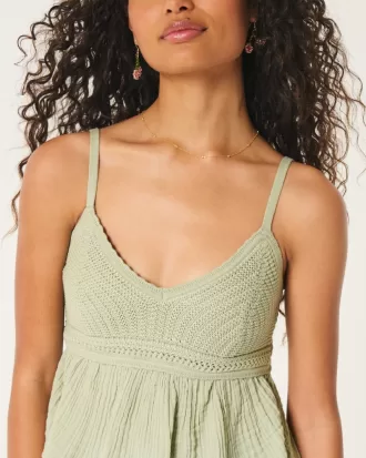 Easy Crochet-Style Babydoll Top,Easy Crochet-Style Babydoll Top