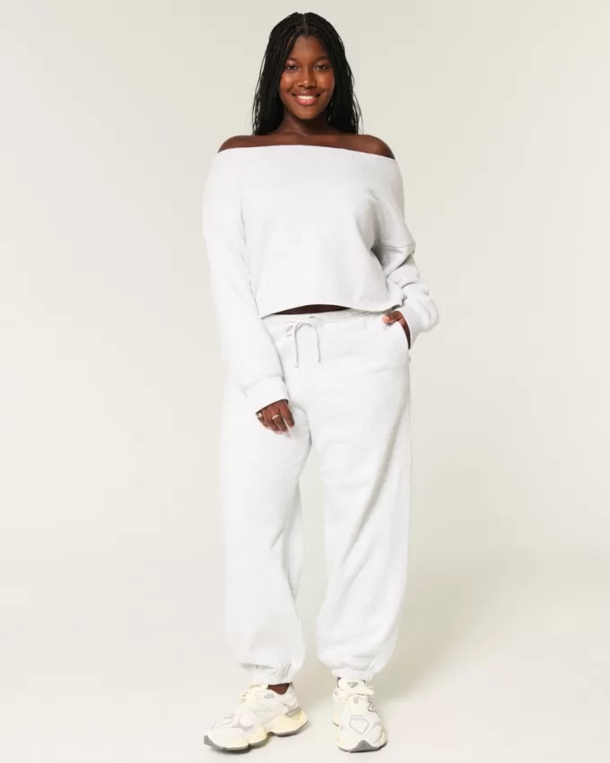 Easy Double Off-the-Shoulder Sweatshirt,Easy Double Off-the-Shoulder Sweatshirt