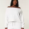 Easy Double Off-the-Shoulder Sweatshirt,Easy Double Off-the-Shoulder Sweatshirt