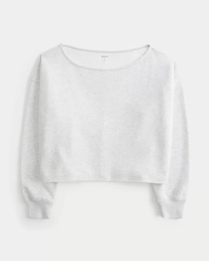 Easy Double Off-the-Shoulder Sweatshirt,Easy Double Off-the-Shoulder Sweatshirt