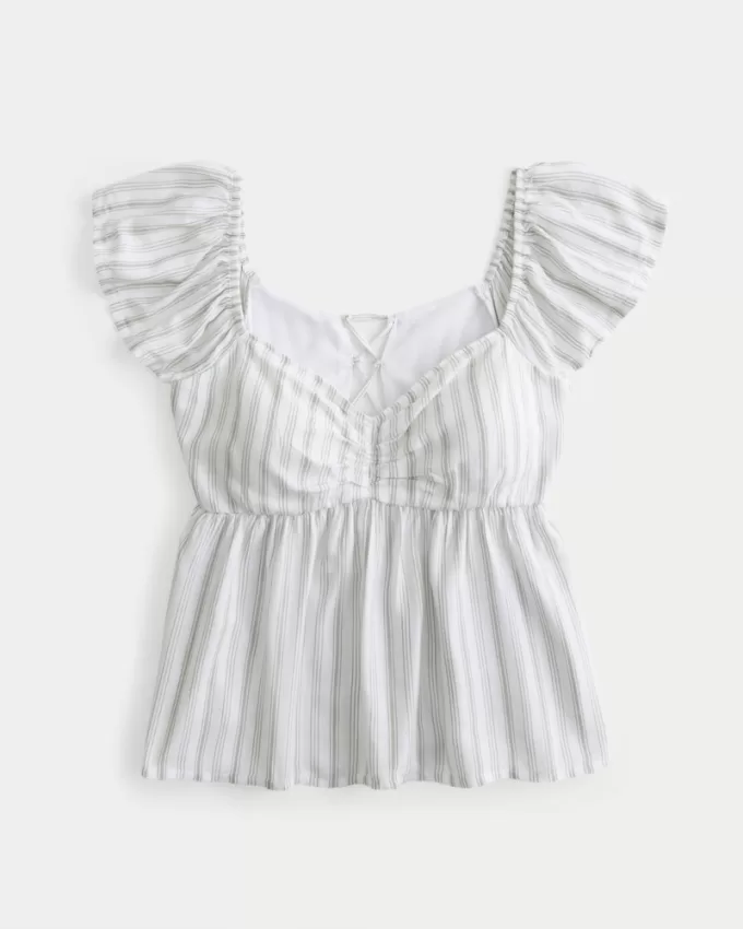 Easy Flutter Sleeve Babydoll Top,Easy Flutter Sleeve Babydoll Top Easy Flutter Sleeve Babydoll Top,Easy Flutter Sleeve Babydoll Top