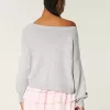 Easy Heart Graphic Off-the-Shoulder Sweater,Easy Heart Graphic Off-the-Shoulder Sweater Easy Heart Graphic Off-the-Shoulder Sweater,Easy Heart Graphic Off-the-Shoulder Sweater