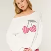 Easy Heart Graphic Off-the-Shoulder Sweater,Easy Heart Graphic Off-the-Shoulder Sweater Easy Heart Graphic Off-the-Shoulder Sweater,Easy Heart Graphic Off-the-Shoulder Sweater