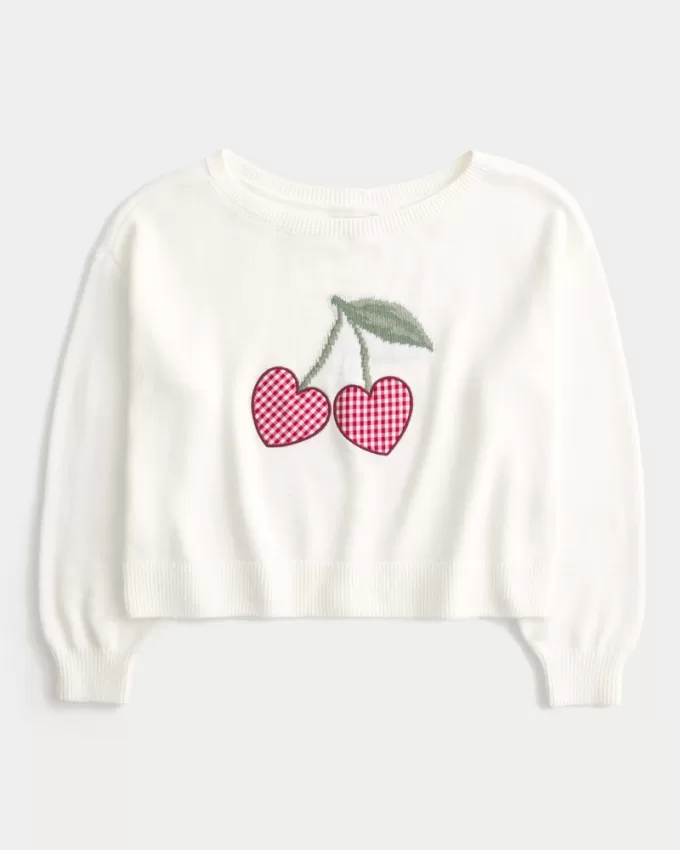 Easy Heart Graphic Off-the-Shoulder Sweater,Easy Heart Graphic Off-the-Shoulder Sweater Easy Heart Graphic Off-the-Shoulder Sweater,Easy Heart Graphic Off-the-Shoulder Sweater