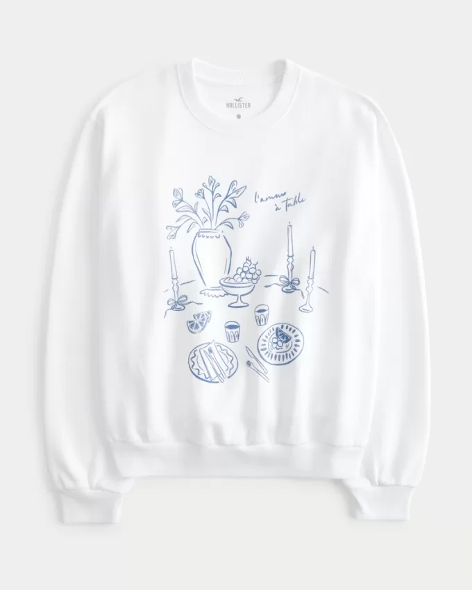 Easy L’Amour à Table Graphic Crew Sweatshirt,Easy L’Amour à Table Graphic Crew Sweatshirt Easy L’Amour à Table Graphic Crew Sweatshirt,Easy L’Amour à Table Graphic Crew Sweatshirt