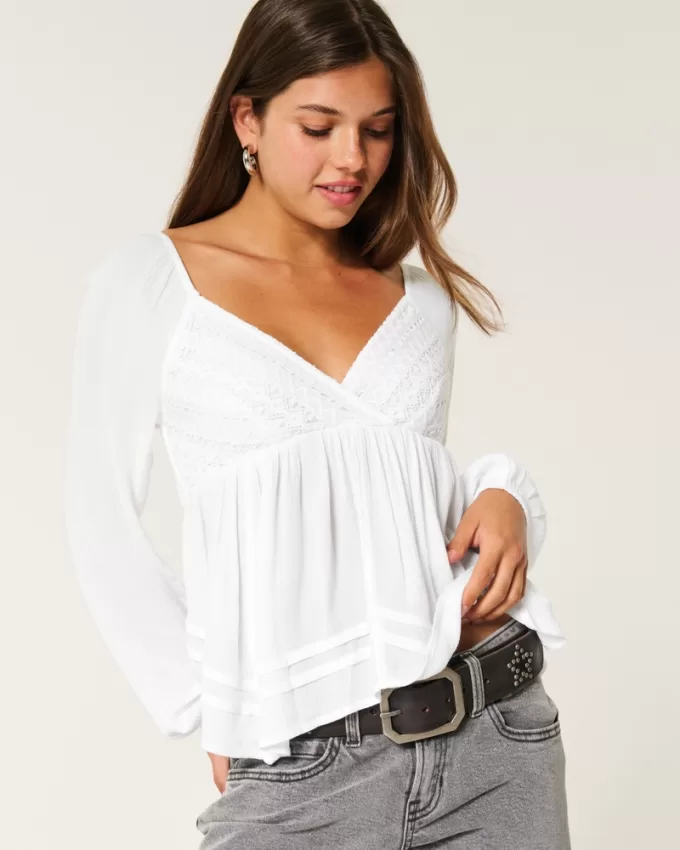 Easy Lace Bust Babydoll Top,Easy Lace Bust Babydoll Top Easy Lace Bust Babydoll Top,Easy Lace Bust Babydoll Top