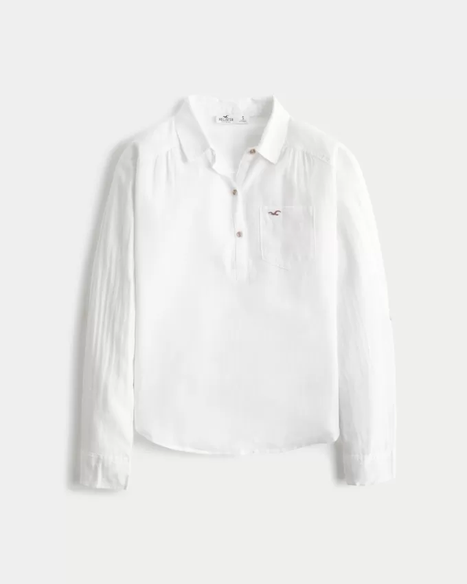Easy Lightweight Cotton Popover Shirt,Easy Lightweight Cotton Popover Shirt Easy Lightweight Cotton Popover Shirt,Easy Lightweight Cotton Popover Shirt