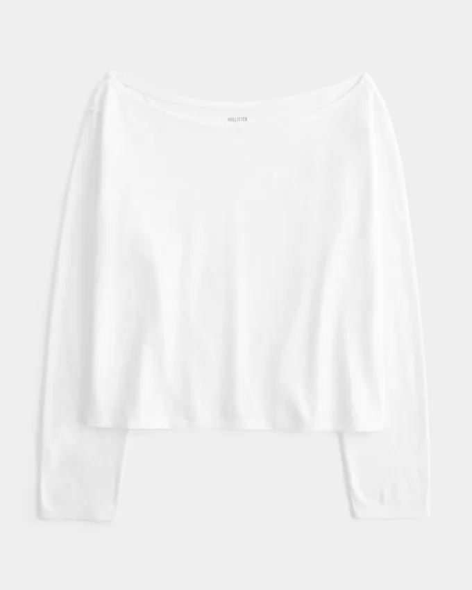 Easy Long-Sleeve Off-the-Shoulder Top,Easy Long-Sleeve Off-the-Shoulder Top Easy Long-Sleeve Off-the-Shoulder Top,Easy Long-Sleeve Off-the-Shoulder Top