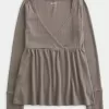 Easy Long-Sleeve Pointelle Babydoll Top,Easy Long-Sleeve Pointelle Babydoll Top Easy Long-Sleeve Pointelle Babydoll Top,Easy Long-Sleeve Pointelle Babydoll Top