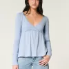 Easy Long-Sleeve Pointelle Babydoll Top,Easy Long-Sleeve Pointelle Babydoll Top Easy Long-Sleeve Pointelle Babydoll Top,Easy Long-Sleeve Pointelle Babydoll Top