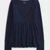 Easy Long-Sleeve Pointelle Babydoll Top,Easy Long-Sleeve Pointelle Babydoll Top Easy Long-Sleeve Pointelle Babydoll Top,Easy Long-Sleeve Pointelle Babydoll Top