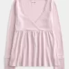 Easy Long-Sleeve Pointelle Babydoll Top,Easy Long-Sleeve Pointelle Babydoll Top Easy Long-Sleeve Pointelle Babydoll Top,Easy Long-Sleeve Pointelle Babydoll Top