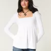 Easy Long-Sleeve Square-Neck Babydoll Top,Easy Long-Sleeve Square-Neck Babydoll Top Easy Long-Sleeve Square-Neck Babydoll Top,Easy Long-Sleeve Square-Neck Babydoll Top