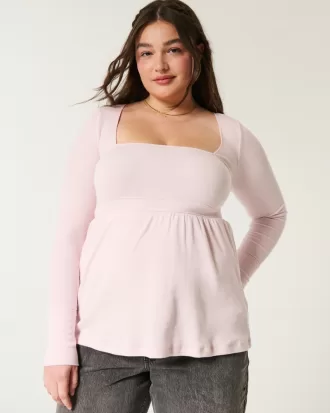 Easy Long-Sleeve Square-Neck Babydoll Top,Easy Long-Sleeve Square-Neck Babydoll Top Easy Long-Sleeve Square-Neck Babydoll Top,Easy Long-Sleeve Square-Neck Babydoll Top