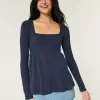 Easy Long-Sleeve Square-Neck Babydoll Top,Easy Long-Sleeve Square-Neck Babydoll Top Easy Long-Sleeve Square-Neck Babydoll Top,Easy Long-Sleeve Square-Neck Babydoll Top