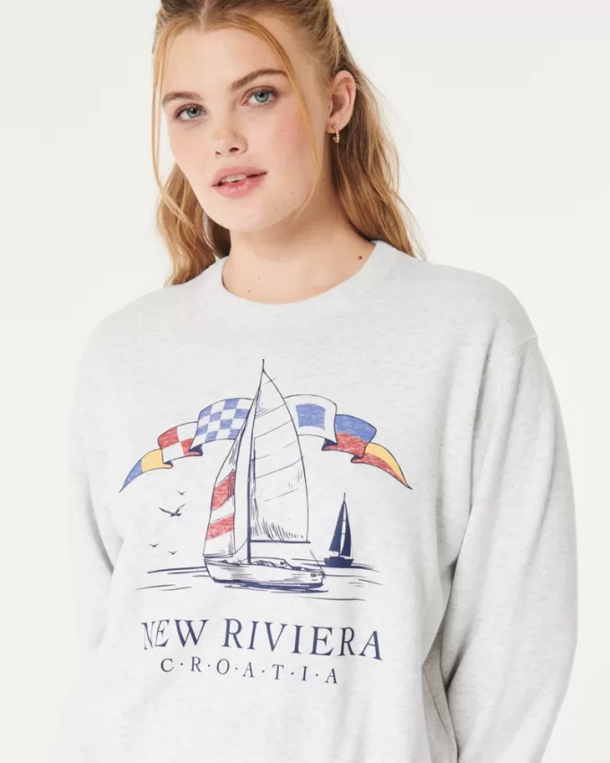 Easy New Riviera Croatia Graphic Crew Sweatshirt,Easy New Riviera Croatia Graphic Crew Sweatshirt Easy New Riviera Croatia Graphic Crew Sweatshirt,Easy New Riviera Croatia Graphic Crew Sweatshirt