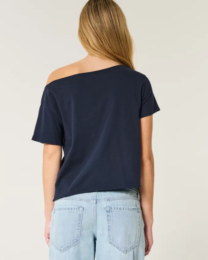 Easy Off-the-Shoulder Los Angeles Graphic Tee,Easy Off-the-Shoulder Los Angeles Graphic Tee Easy Off-the-Shoulder Los Angeles Graphic Tee,Easy Off-the-Shoulder Los Angeles Graphic Tee
