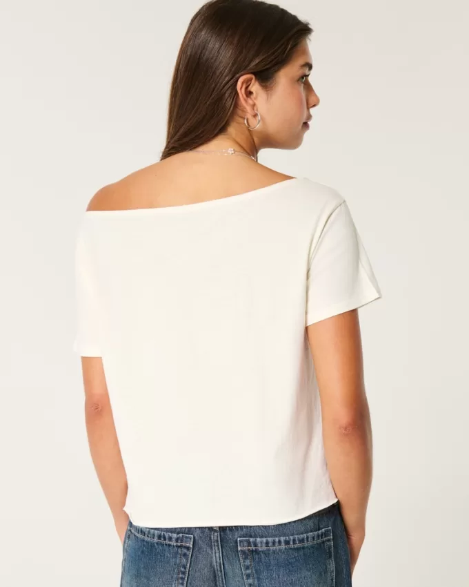 Easy Off-the-Shoulder Miami Graphic Tee,Easy Off-the-Shoulder Miami Graphic Tee Easy Off-the-Shoulder Miami Graphic Tee,Easy Off-the-Shoulder Miami Graphic Tee