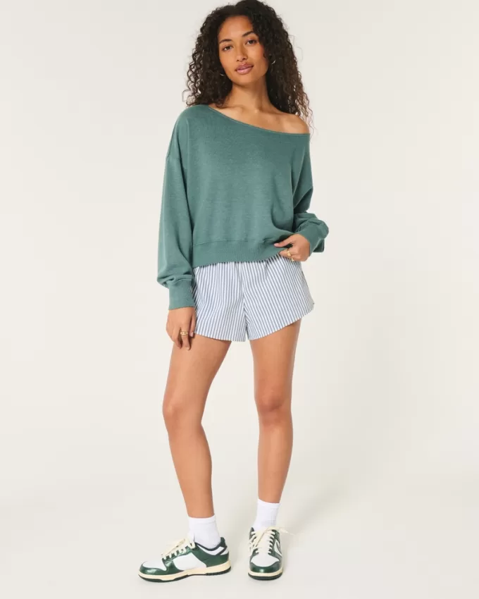 Easy Off-the-Shoulder Terry Sweatshirt,Easy Off-the-Shoulder Terry Sweatshirt Easy Off-the-Shoulder Terry Sweatshirt,Easy Off-the-Shoulder Terry Sweatshirt