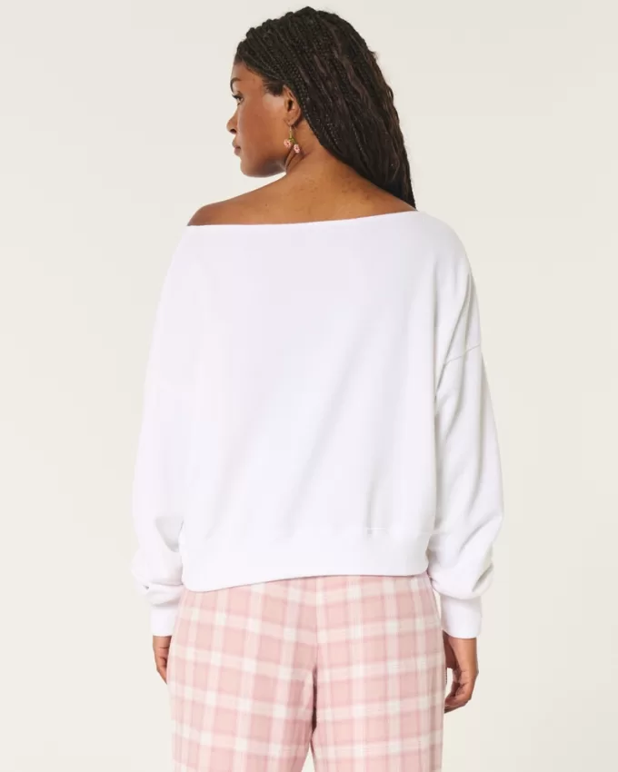 Easy Off-the-Shoulder Terry Sweatshirt,Easy Off-the-Shoulder Terry Sweatshirt Easy Off-the-Shoulder Terry Sweatshirt,Easy Off-the-Shoulder Terry Sweatshirt