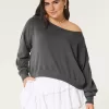 Easy Off-the-Shoulder Terry Sweatshirt,Easy Off-the-Shoulder Terry Sweatshirt Easy Off-the-Shoulder Terry Sweatshirt,Easy Off-the-Shoulder Terry Sweatshirt
