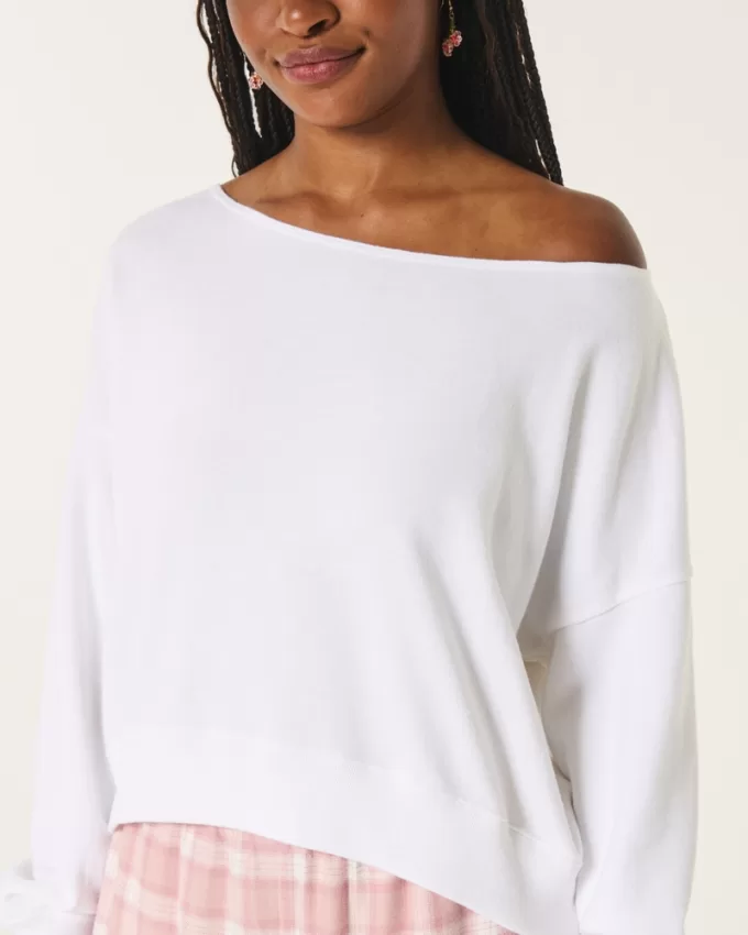 Easy Off-the-Shoulder Terry Sweatshirt,Easy Off-the-Shoulder Terry Sweatshirt Easy Off-the-Shoulder Terry Sweatshirt,Easy Off-the-Shoulder Terry Sweatshirt