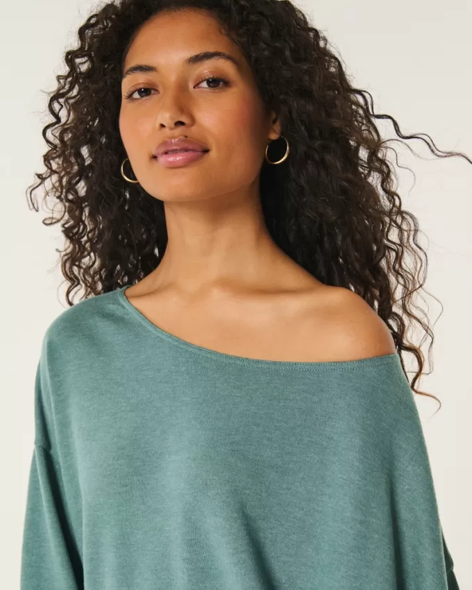 Easy Off-the-Shoulder Terry Sweatshirt,Easy Off-the-Shoulder Terry Sweatshirt Easy Off-the-Shoulder Terry Sweatshirt,Easy Off-the-Shoulder Terry Sweatshirt