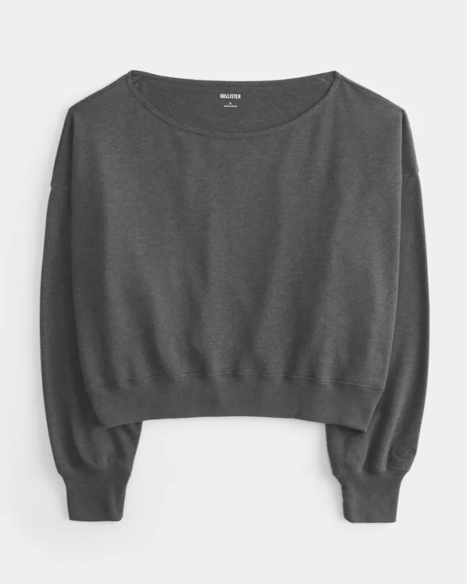 Easy Off-the-Shoulder Terry Sweatshirt,Easy Off-the-Shoulder Terry Sweatshirt Easy Off-the-Shoulder Terry Sweatshirt,Easy Off-the-Shoulder Terry Sweatshirt