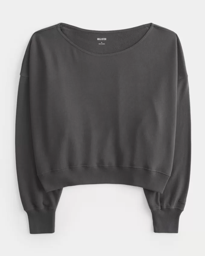 Easy Off-the-Shoulder Terry Sweatshirt,Easy Off-the-Shoulder Terry Sweatshirt Easy Off-the-Shoulder Terry Sweatshirt,Easy Off-the-Shoulder Terry Sweatshirt
