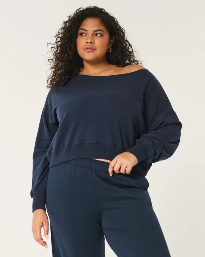 Easy Off-the-Shoulder Terry Sweatshirt,Easy Off-the-Shoulder Terry Sweatshirt Easy Off-the-Shoulder Terry Sweatshirt,Easy Off-the-Shoulder Terry Sweatshirt