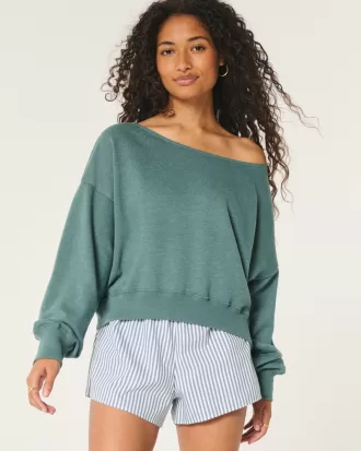 Easy Off-the-Shoulder Terry Sweatshirt,Easy Off-the-Shoulder Terry Sweatshirt Easy Off-the-Shoulder Terry Sweatshirt,Easy Off-the-Shoulder Terry Sweatshirt