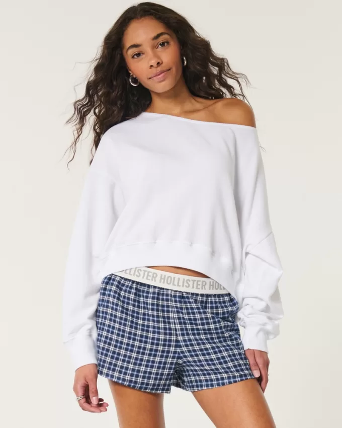 Easy Off-the-Shoulder Terry Sweatshirt,Easy Off-the-Shoulder Terry Sweatshirt Easy Off-the-Shoulder Terry Sweatshirt,Easy Off-the-Shoulder Terry Sweatshirt