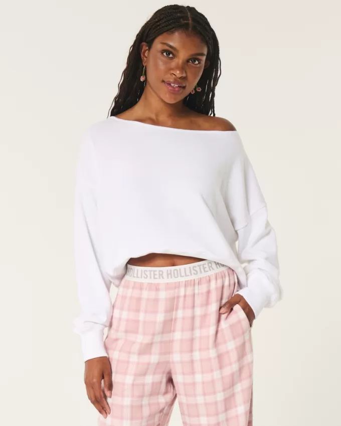Easy Off-the-Shoulder Terry Sweatshirt,Easy Off-the-Shoulder Terry Sweatshirt Easy Off-the-Shoulder Terry Sweatshirt,Easy Off-the-Shoulder Terry Sweatshirt