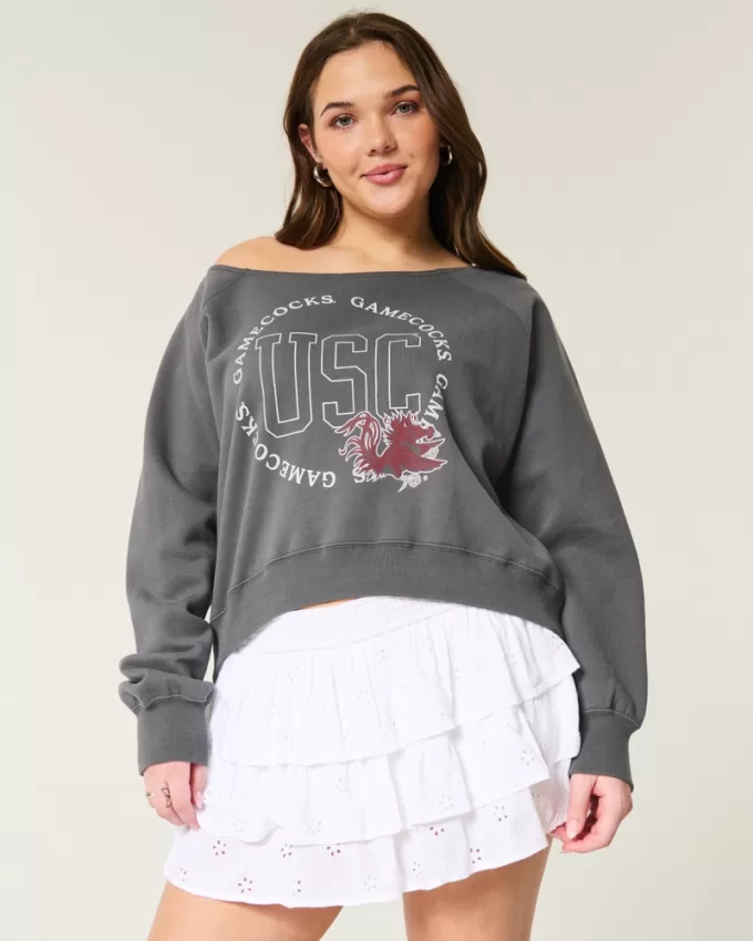 Easy Off-the-Shoulder USC Gamecocks Graphic Sweatshirt,Easy Off-the-Shoulder USC Gamecocks Graphic Sweatshirt Easy Off-the-Shoulder USC Gamecocks Graphic Sweatshirt,Easy Off-the-Shoulder USC Gamecocks Graphic Sweatshirt